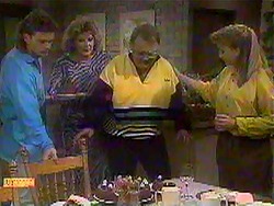 Henry Ramsay, Madge Bishop, Harold Bishop, Bronwyn Davies in Neighbours Episode 