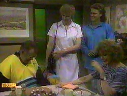 Harold Bishop, Eva Lindström, Henry Ramsay, Madge Bishop in Neighbours Episode 0868