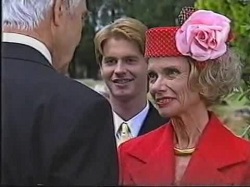 Reuben White, Brett Stark, Helen Daniels in Neighbours Episode 