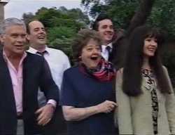 Lou Carpenter, Philip Martin, Marlene Kratz, Karl Kennedy, Susan Kennedy in Neighbours Episode 