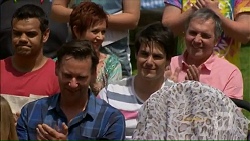 Nate Kinski, Lucas Fitzgerald, Susan Kennedy, Chris Pappas, Karl Kennedy in Neighbours Episode 7073