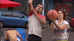 Tyler Brennan, Nate Kinski, Naomi Canning in Neighbours Episode 