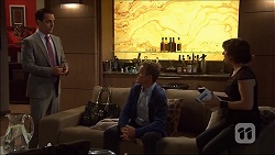 Nick Petrides, Paul Robinson, Naomi Canning in Neighbours Episode 7099