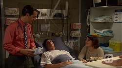 Nick Petrides, Paul Robinson, Naomi Canning in Neighbours Episode 