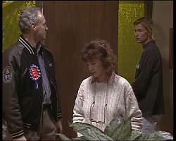 Jim Robinson, Pam Willis, Brad Willis in Neighbours Episode 