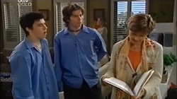 Stingray Timmins, Dylan Timmins, Susan Kennedy in Neighbours Episode 4666