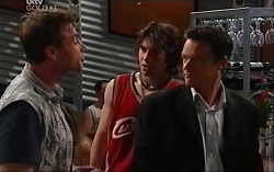 Reuben Hausman (Roo), Dylan Timmins, Paul Robinson in Neighbours Episode 