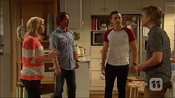 Lauren Turner, Brad Willis, Josh Willis, Daniel Robinson in Neighbours Episode 