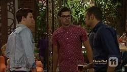 Alistair Hall, Rich Doyle, Nate Kinski in Neighbours Episode 