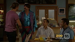 Tyler Brennan, Karl Kennedy, Aaron Brennan, Nate Kinski in Neighbours Episode 