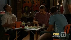 Aaron Brennan, Tyler Brennan, Nate Kinski in Neighbours Episode 