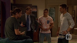 Tyler Brennan, Toadie Rebecchi, Aaron Brennan, Mark Brennan in Neighbours Episode 7166