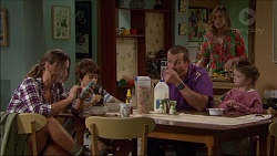 Amy Williams, Jimmy Williams, Toadie Rebecchi, Sonya Rebecchi, Nell Rebecchi in Neighbours Episode 