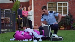 Brad Willis, Paige Novak, Lauren Turner, Mark Brennan in Neighbours Episode 