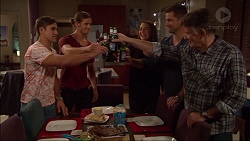 Aaron Brennan, Tyler Brennan, Paige Smith, Mark Brennan, Russell Brennan in Neighbours Episode 7183