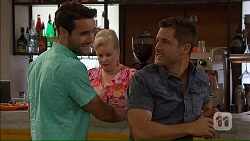 Eddie Bull, Sheila Canning, Mark Brennan in Neighbours Episode 