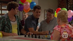 Kyle Canning, Mark Brennan, Russell Brennan, Sheila Canning in Neighbours Episode 