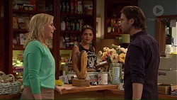 Lauren Turner, Paige Novak, Brad Willis in Neighbours Episode 