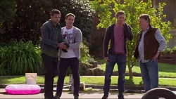 Nate Kinski, Aaron Brennan, Tyler Brennan, Russell Brennan in Neighbours Episode 7195