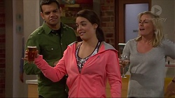 Nate Kinski, Paige Novak, Lauren Turner in Neighbours Episode 