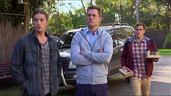 Tyler Brennan, Mark Brennan, Aaron Brennan in Neighbours Episode 