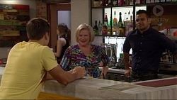 Aaron Brennan, Sheila Canning, Nate Kinski in Neighbours Episode 