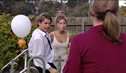 Joel Samuels, Felicity Scully, Steph Scully in Neighbours Episode 