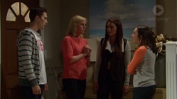 Josh Willis, Amber Turner, Paige Smith, Imogen Willis in Neighbours Episode 7203