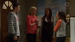 Josh Willis, Amber Turner, Paige Smith, Imogen Willis in Neighbours Episode 7203
