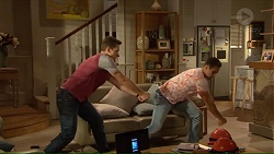 Josh Willis, Aaron Brennan in Neighbours Episode 