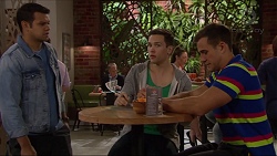 Nate Kinski, Josh Willis, Aaron Brennan in Neighbours Episode 