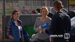Amy Williams, Steph Scully, Tyler Brennan in Neighbours Episode 