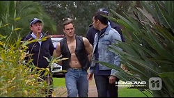 Const. Ian McKay, Aaron Brennan, Nate Kinski in Neighbours Episode 7226