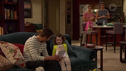 Mark Brennan, Nell Rebecchi, Aaron Brennan, Tyler Brennan in Neighbours Episode 