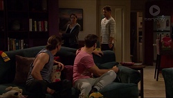 Paige Novak, Mark Brennan, Tyler Brennan, Aaron Brennan in Neighbours Episode 