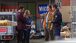 Liam Barnett, Amy Williams, Kyle Canning, Mark Brennan in Neighbours Episode 