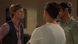 Daniel Robinson, Aaron Brennan, Nate Kinski in Neighbours Episode 