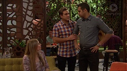 Amber Turner, Aaron Brennan, Nate Kinski in Neighbours Episode 7250