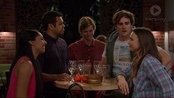 Shay Daeng, Nate Kinski, Daniel Robinson, Kyle Canning, Amy Williams in Neighbours Episode 