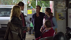 Steph Scully, Tyler Brennan, Aaron Brennan, Amy Williams, Toadie Rebecchi in Neighbours Episode 7257