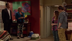 Paul Robinson, Sheila Canning, Amy Williams, Kyle Canning in Neighbours Episode 