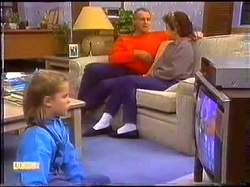 Katie Landers, Jim Robinson, Lucy Robinson in Neighbours Episode 