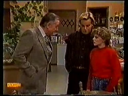 Dan Ramsay, Scott Robinson, Charlene Robinson in Neighbours Episode 