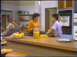 Helen Daniels, Jim Robinson, Beverly Robinson, Todd Landers in Neighbours Episode 