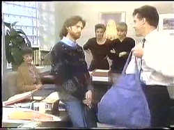 Nell Mangel, Carl Banks, Gail Robinson, Jane Harris, Paul Robinson in Neighbours Episode 