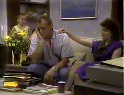 Katie Landers, Jim Robinson, Beverly Robinson in Neighbours Episode 