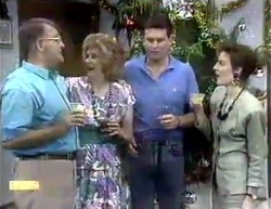 Harold Bishop, Madge Bishop, Des Clarke, Gail Robinson in Neighbours Episode 