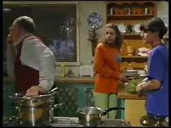 Harold Bishop, Hannah Martin, Paul McClain in Neighbours Episode 