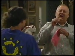 Paul McClain, Axel, Harold Bishop in Neighbours Episode 3051