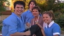 Stingray Timmins, Dylan Timmins, Susan Kennedy, Serena Bishop in Neighbours Episode 4682